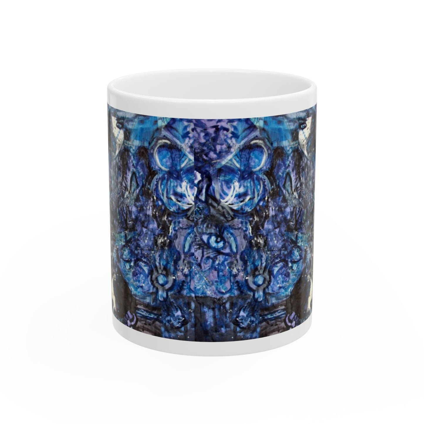 Blue Collage - Ceramic Mug 11oz