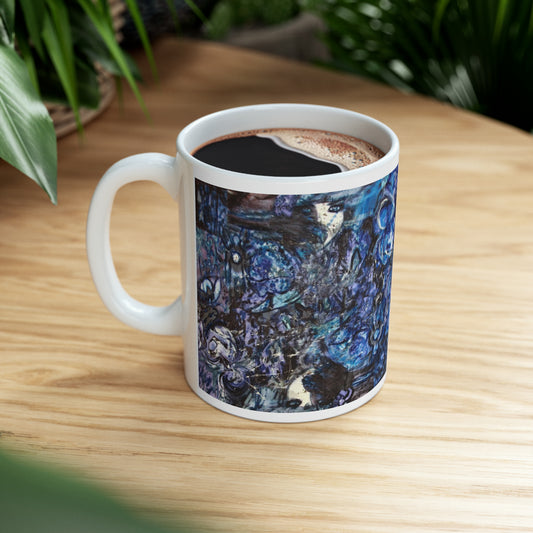 Blue Collage - Ceramic Mug 11oz