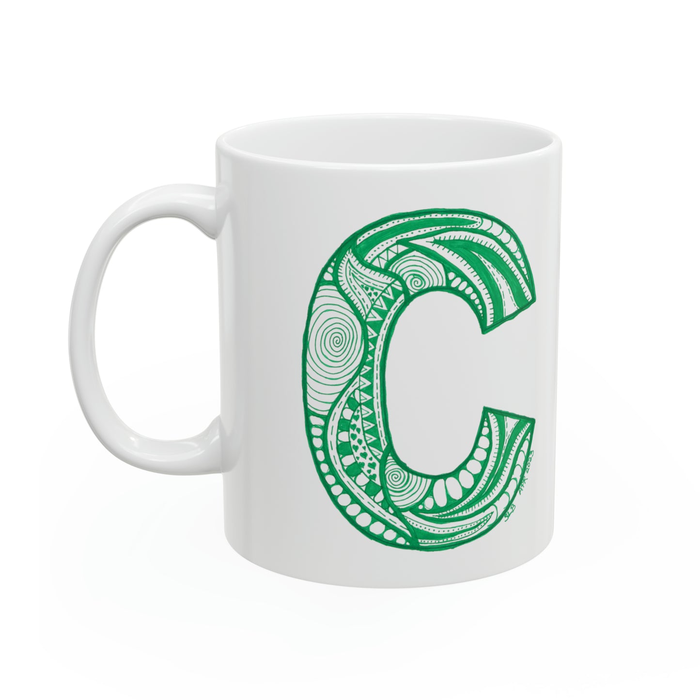 Zentangle C - Ceramic Mug 11oz