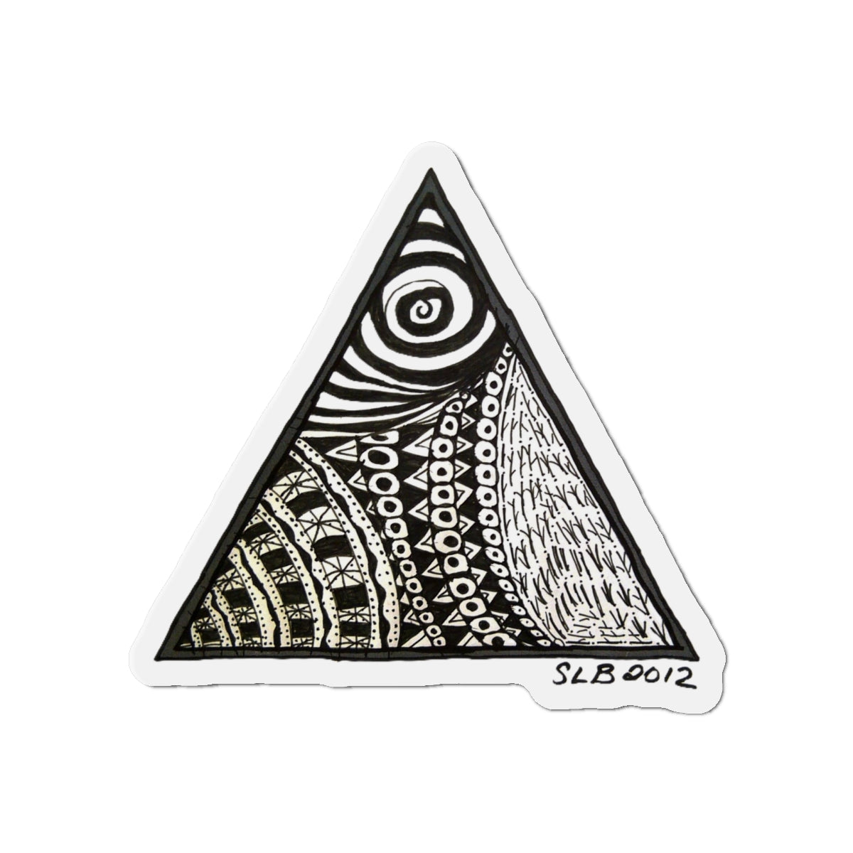 Zentangle Triangle - Die-Cut Magnets