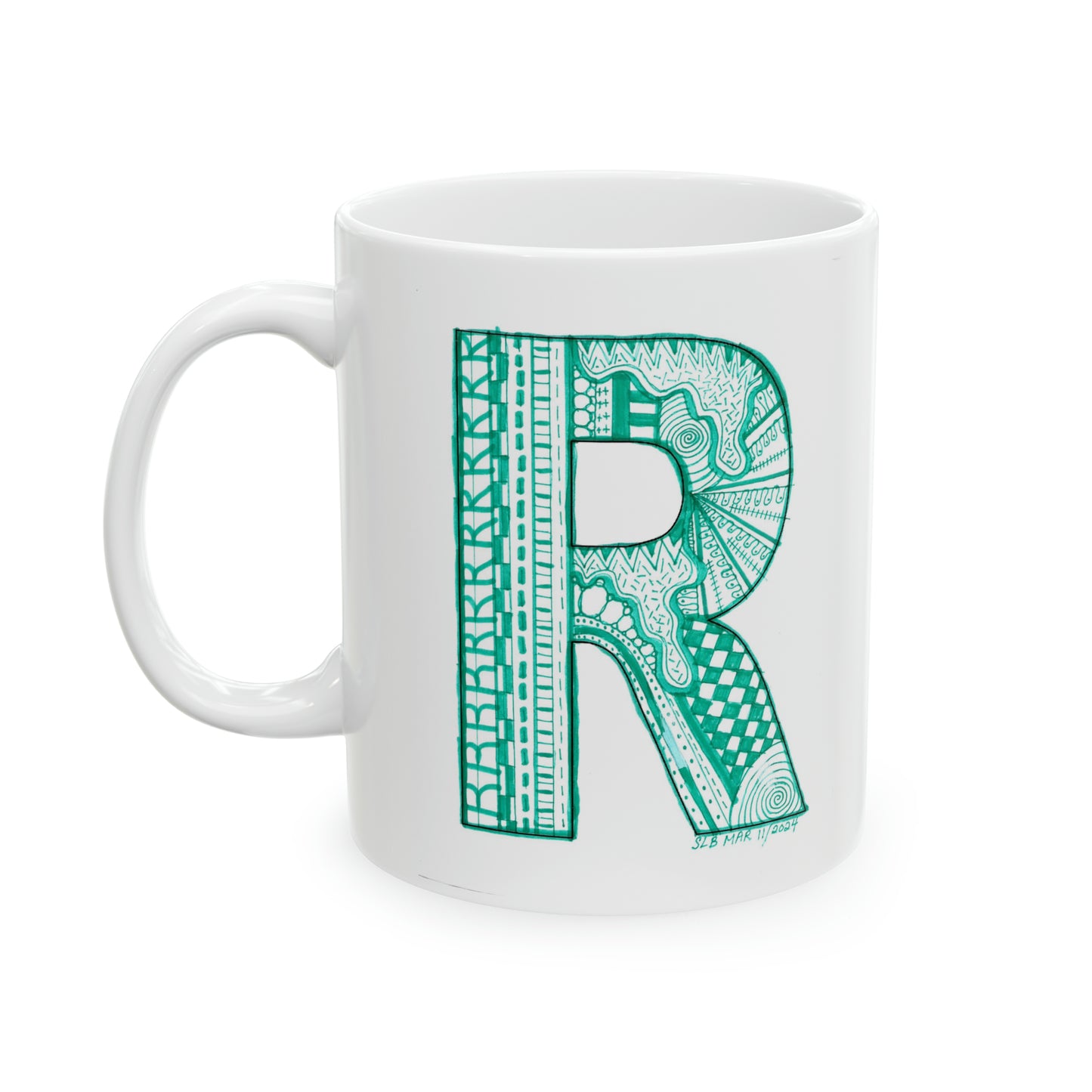 Zentangle R - Ceramic Mug, 11oz