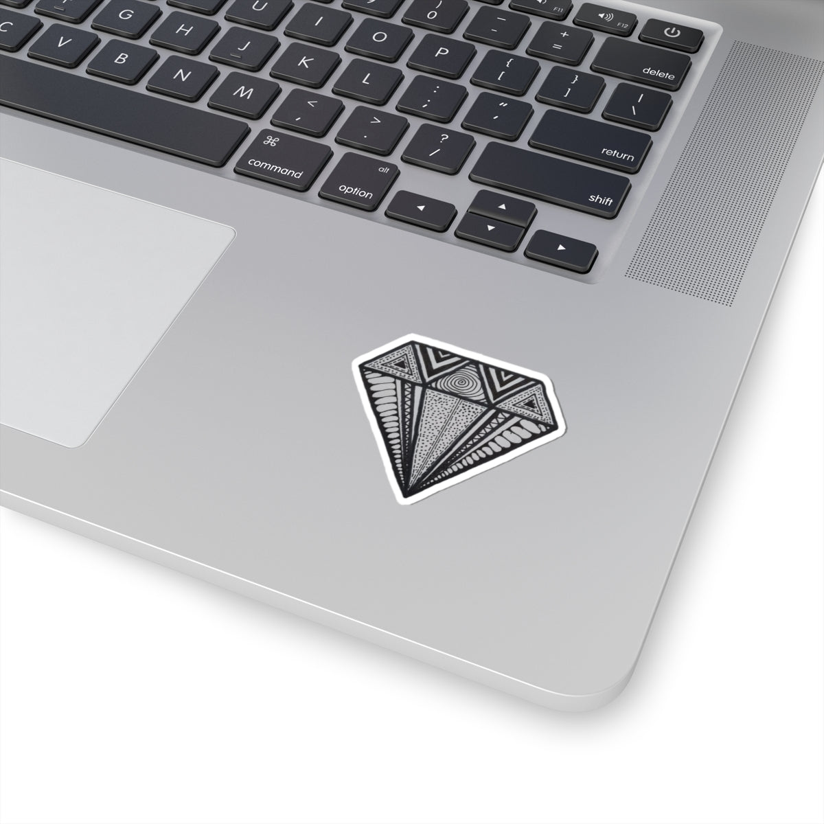 Zentangle Diamond Blk - Kiss-Cut Stickers