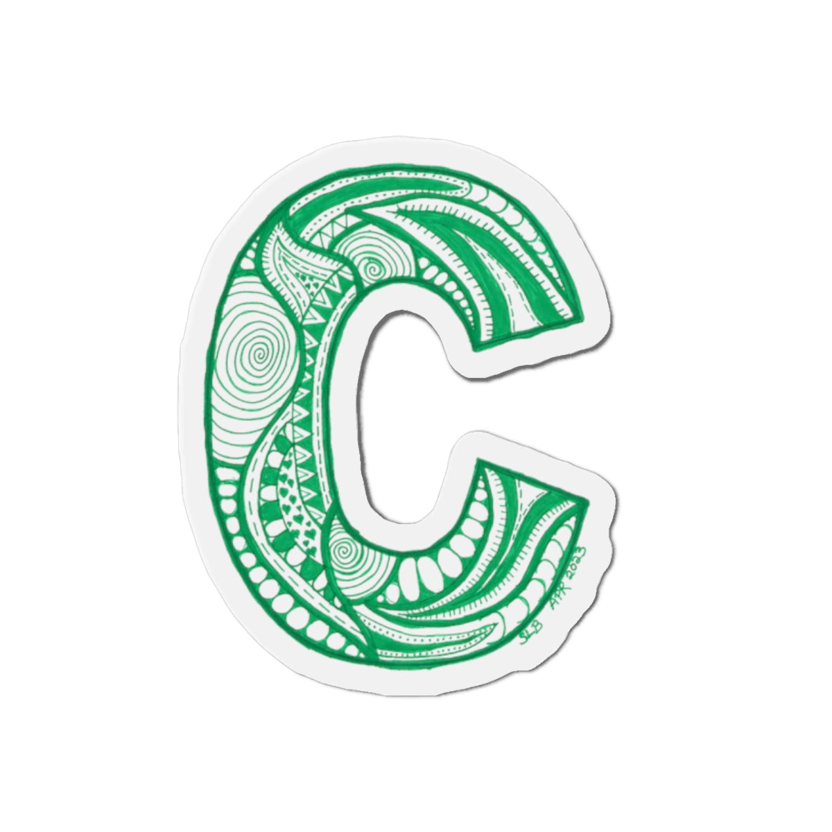 Zentangle C - Die-Cut Magnets