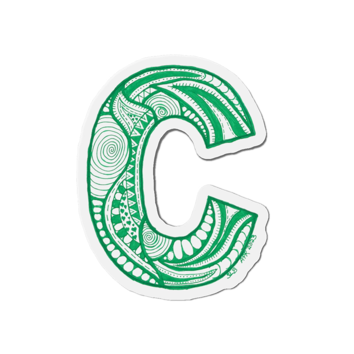 Zentangle C - Die-Cut Magnets
