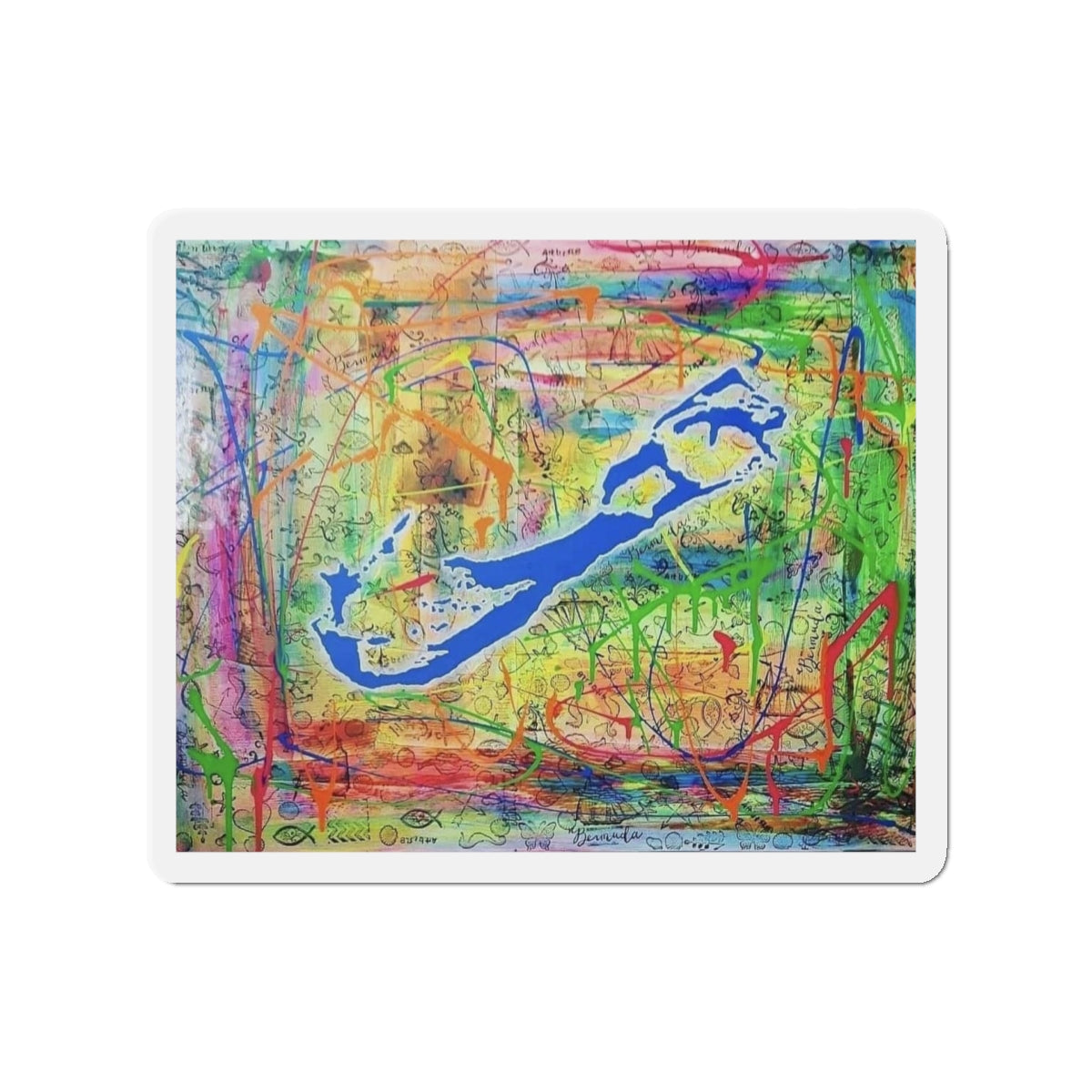 Neon Bermuda - Die-Cut Magnets