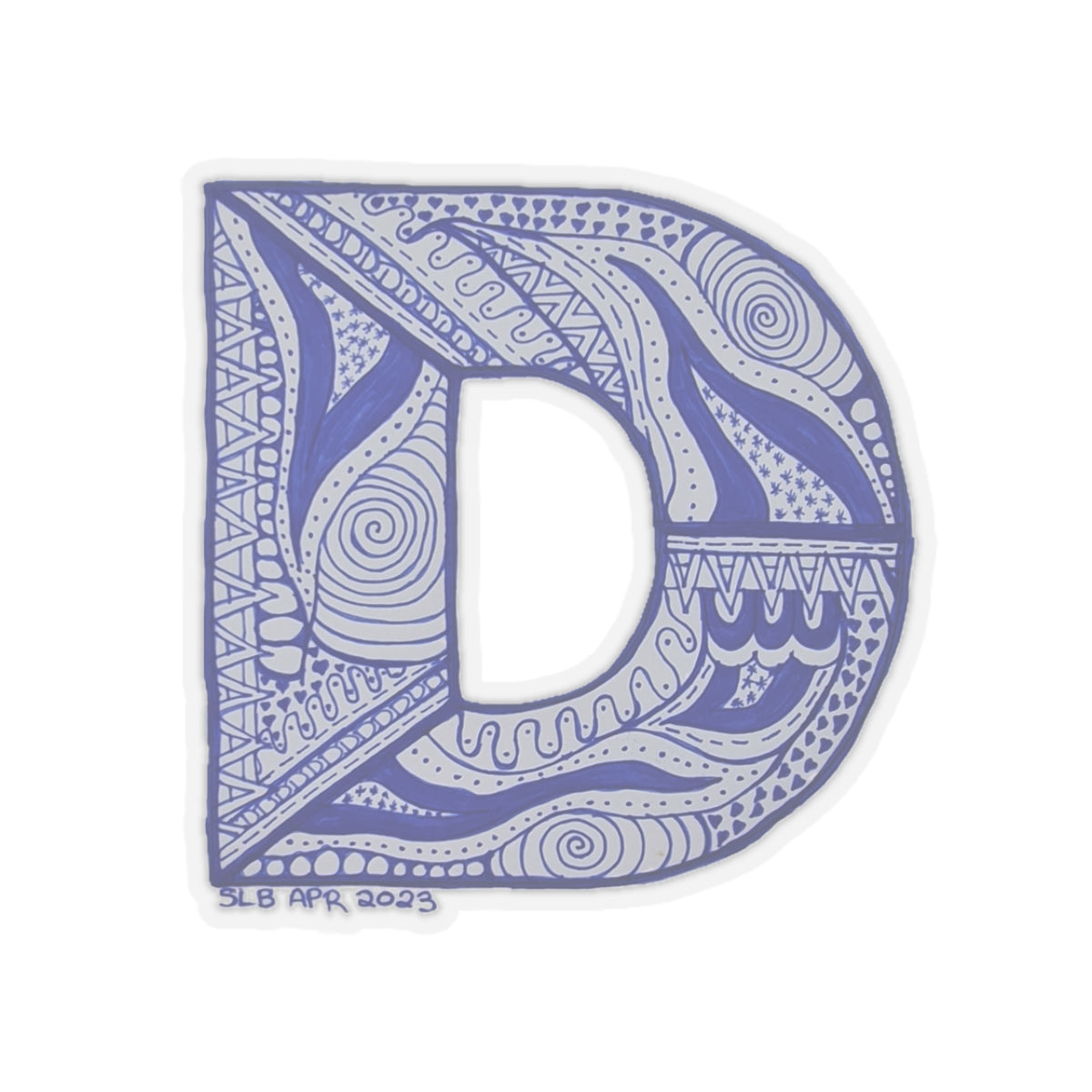 Zentangle D - Kiss-Cut Stickers