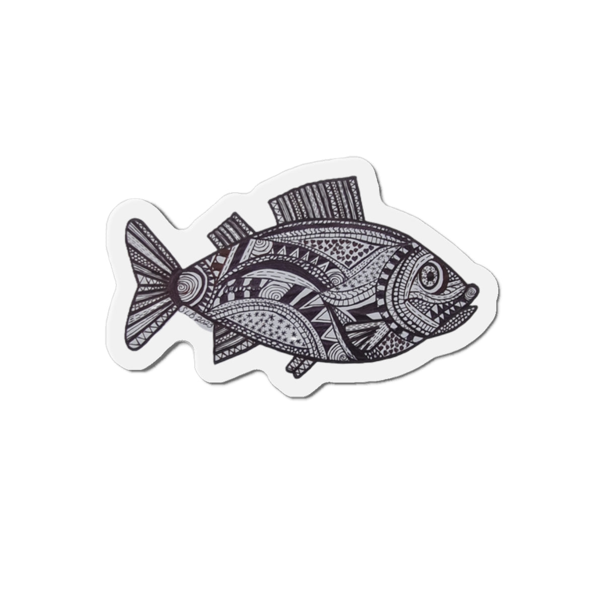 Zentangle Fish - Die-Cut Magnets