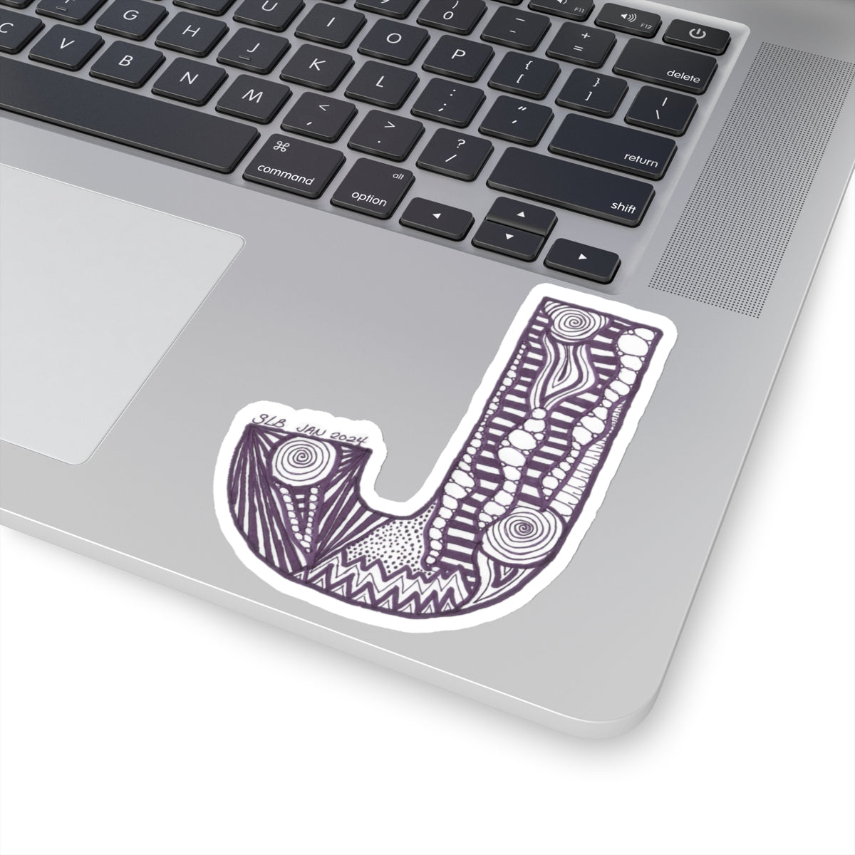 Zentangle J - Sticker