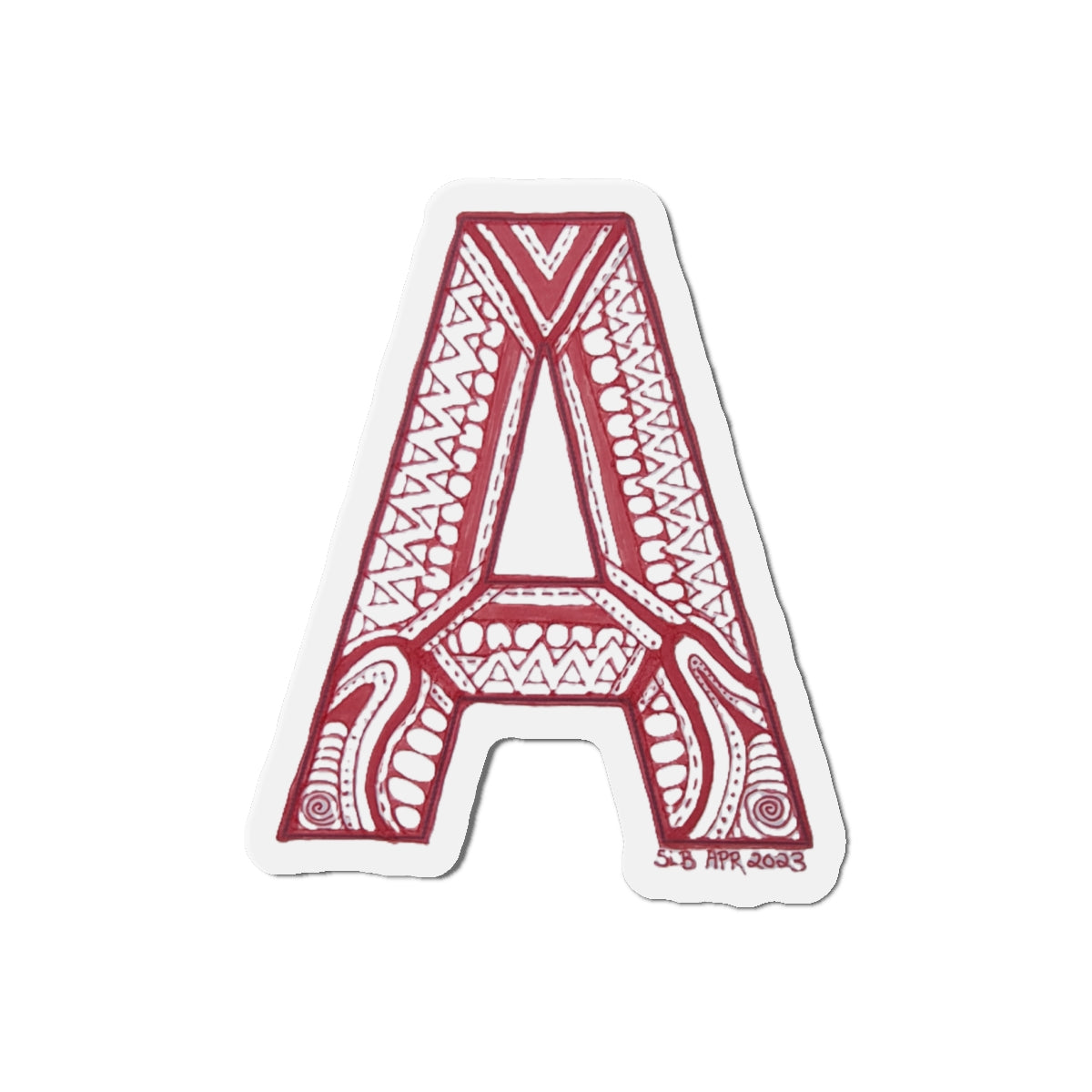 Zentangle A - Die-Cut Magnets