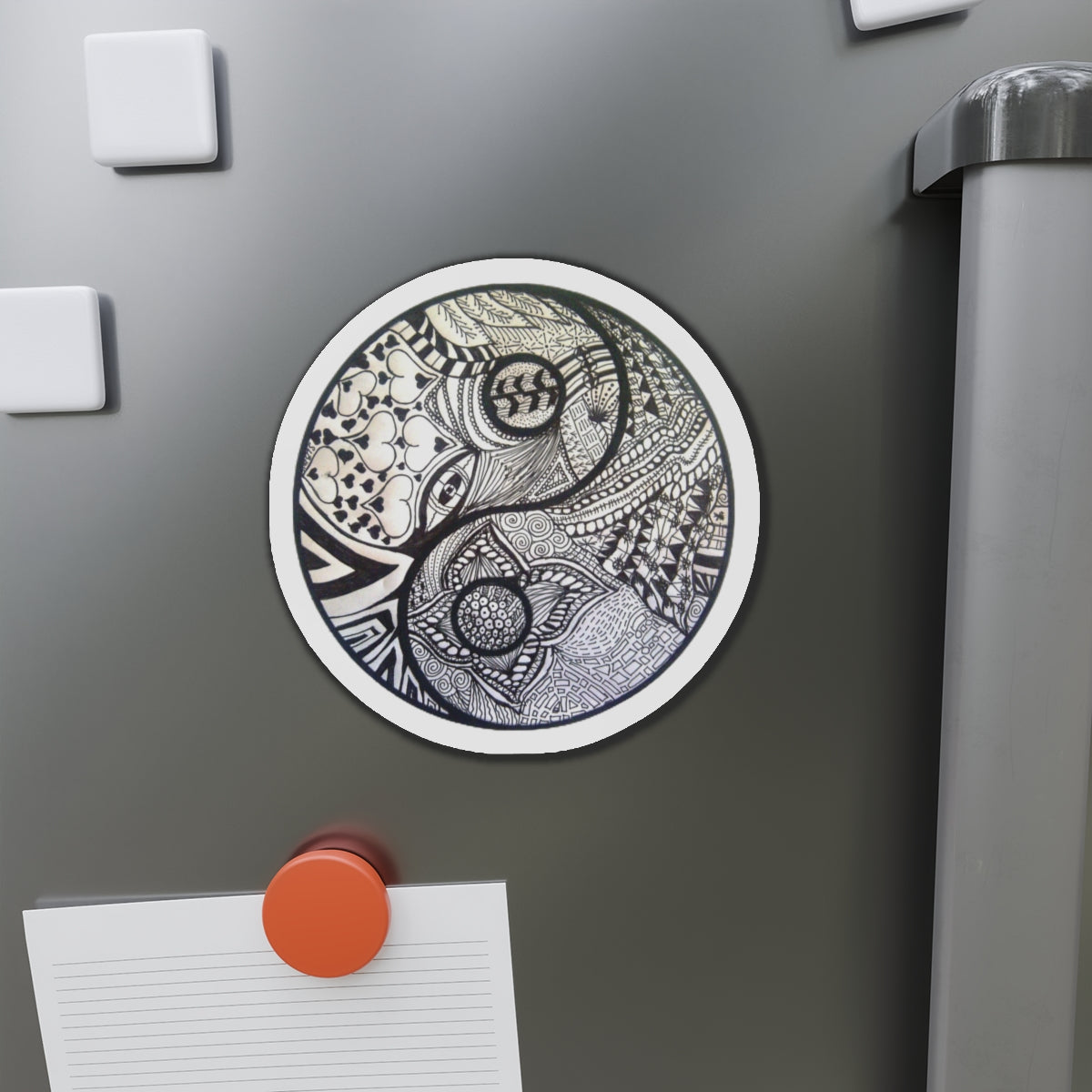 Zentangle YingYang - Die-Cut Magnets