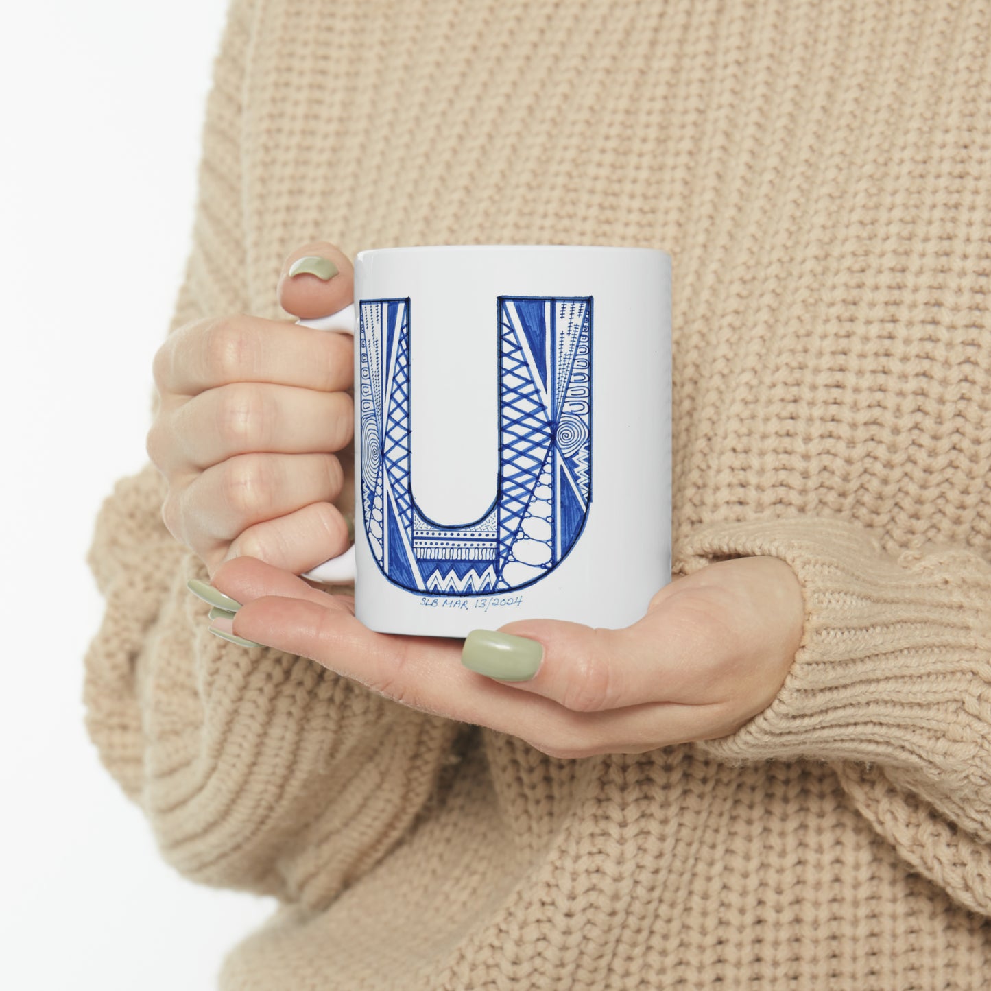 Zentangle U - Ceramic Mug, 11oz