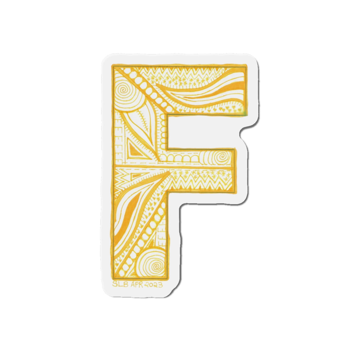 Zentangle F - Die-Cut Magnets