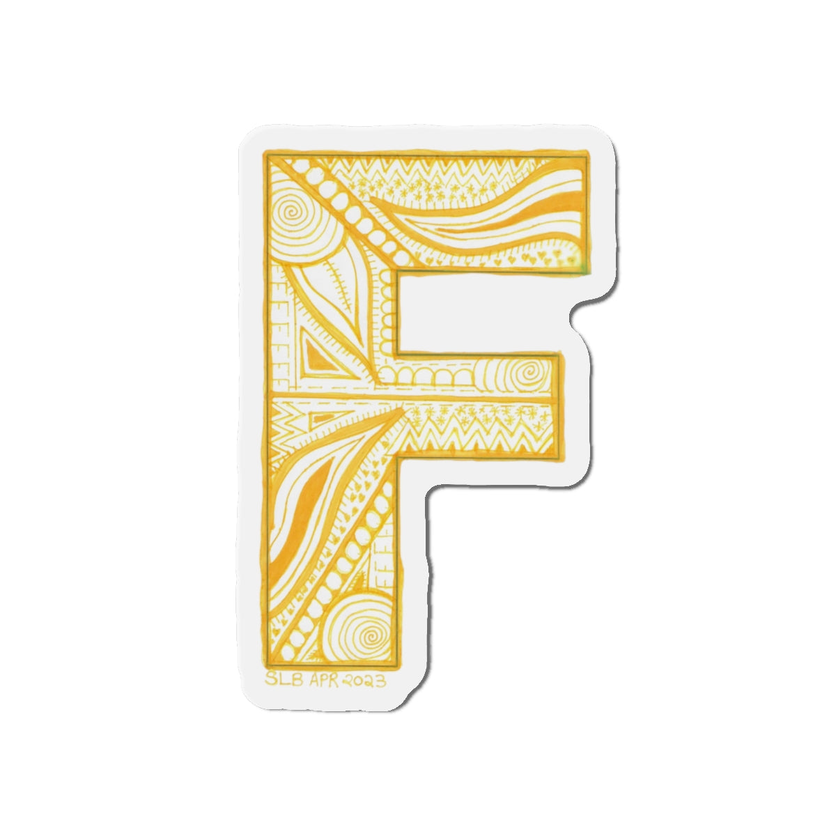 Zentangle F - Die-Cut Magnets