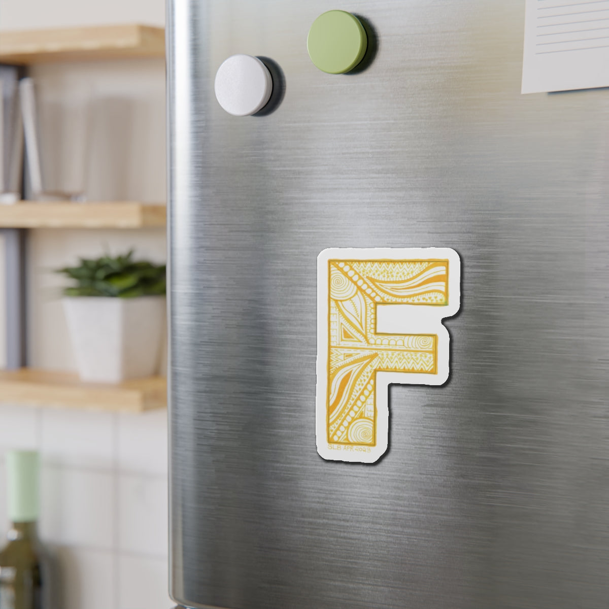 Zentangle F - Die-Cut Magnets