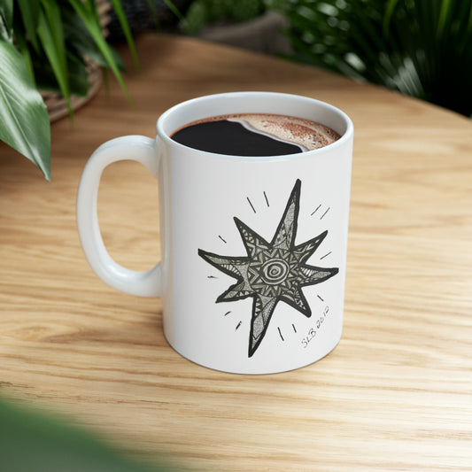Zentangle Star - Ceramic Mug 11oz