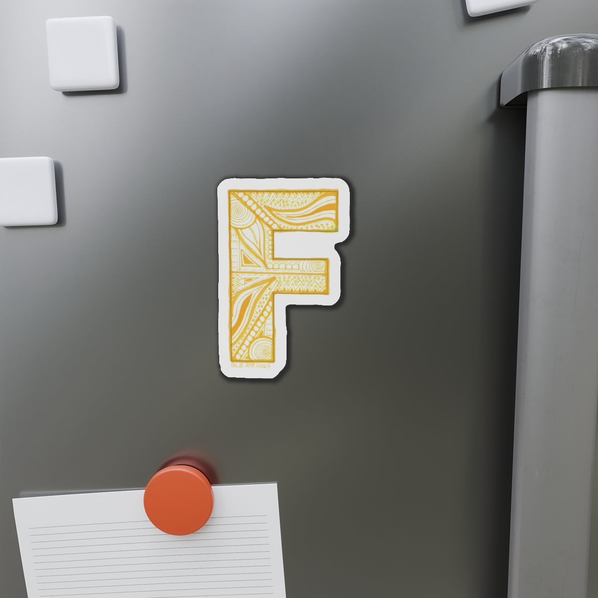 Zentangle F - Die-Cut Magnets