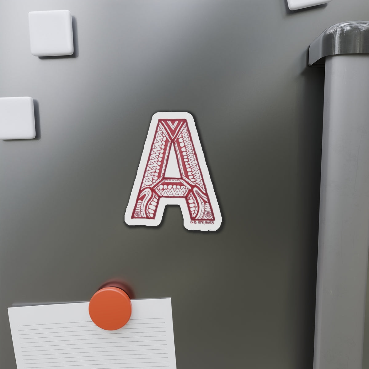 Zentangle A - Die-Cut Magnets