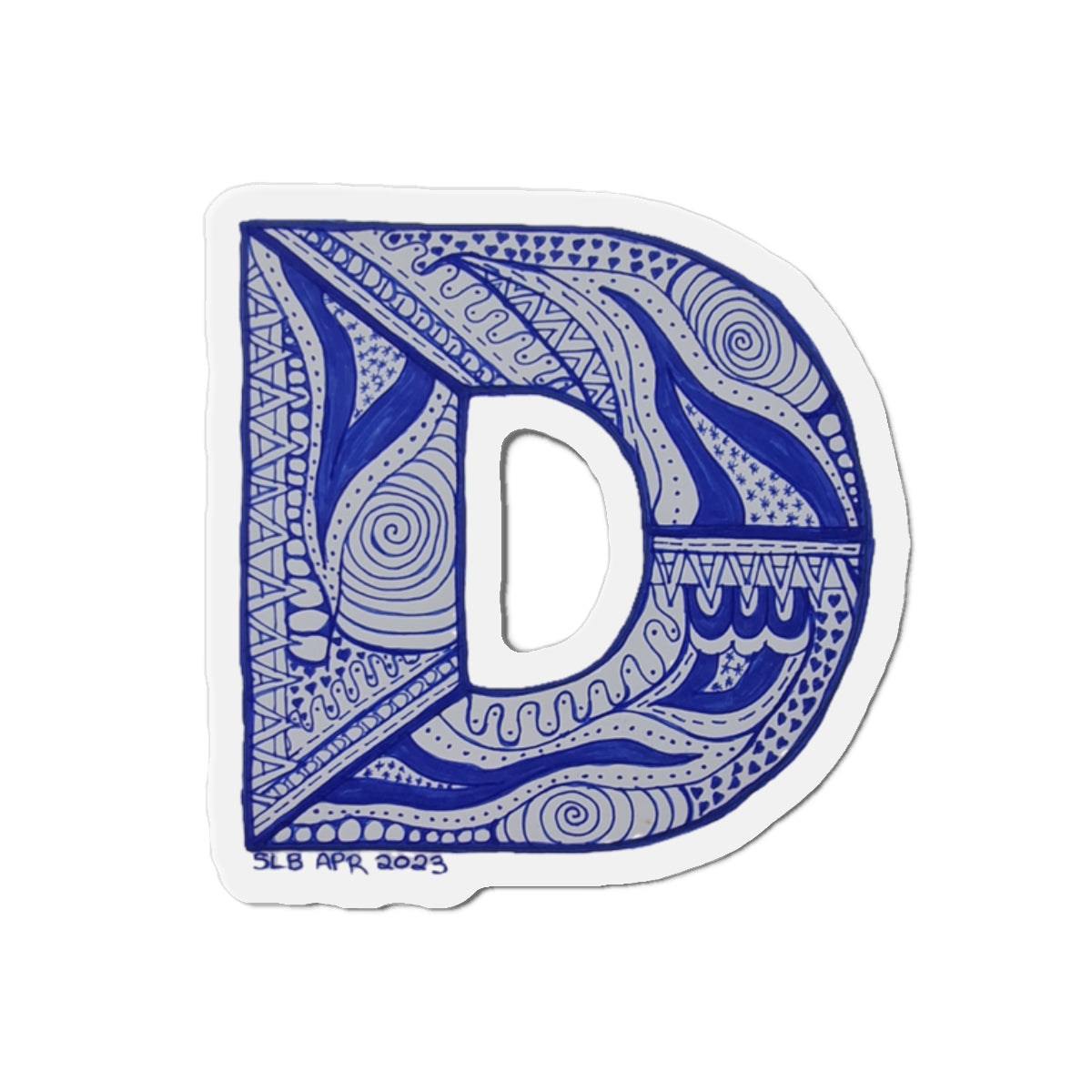 Zentangle D - Die-Cut Magnets