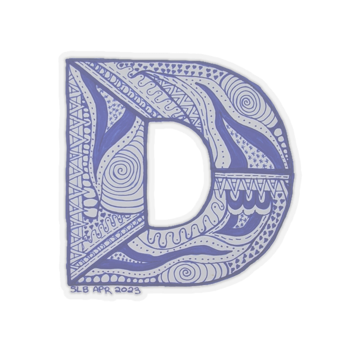 Zentangle D - Kiss-Cut Stickers