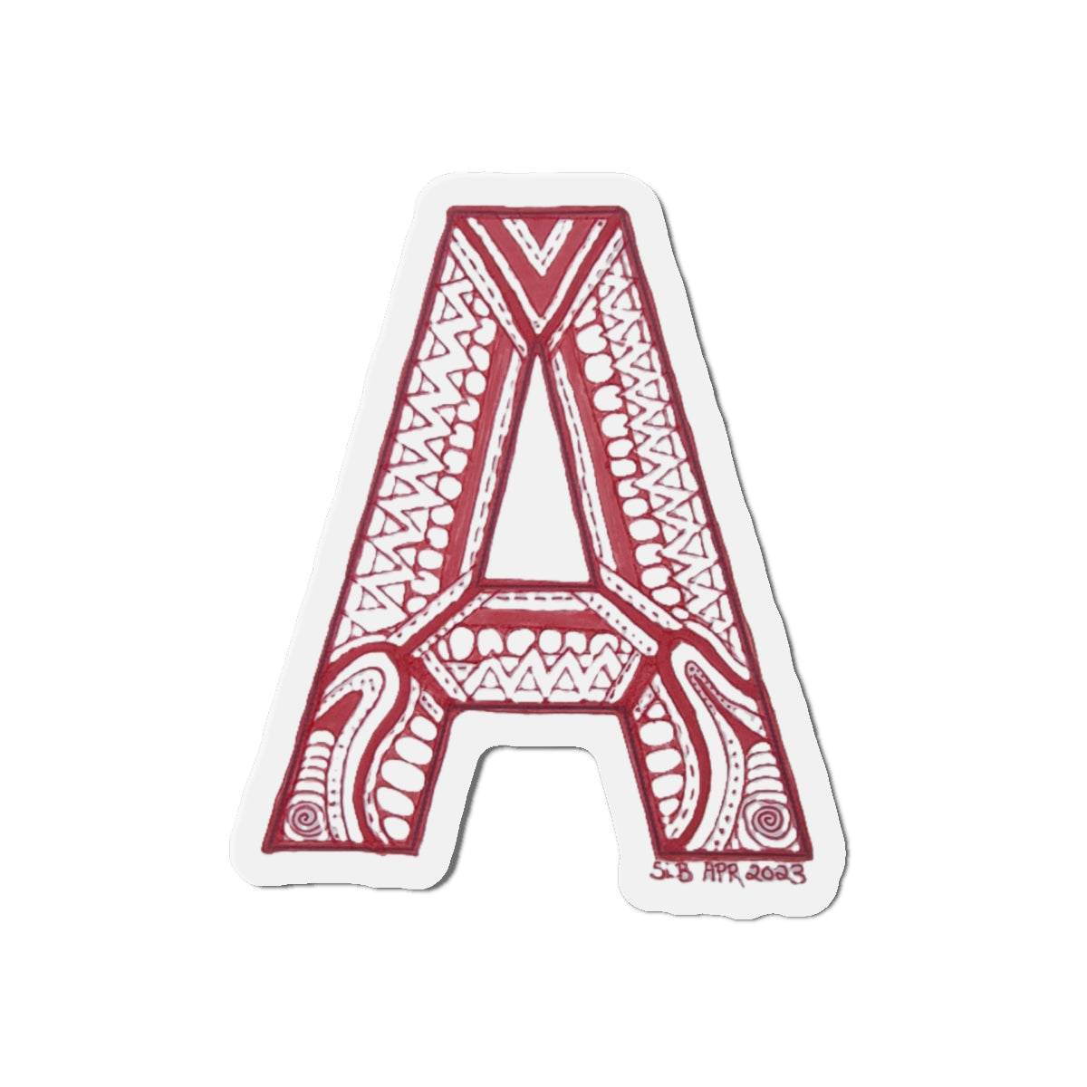 Zentangle A - Die-Cut Magnets