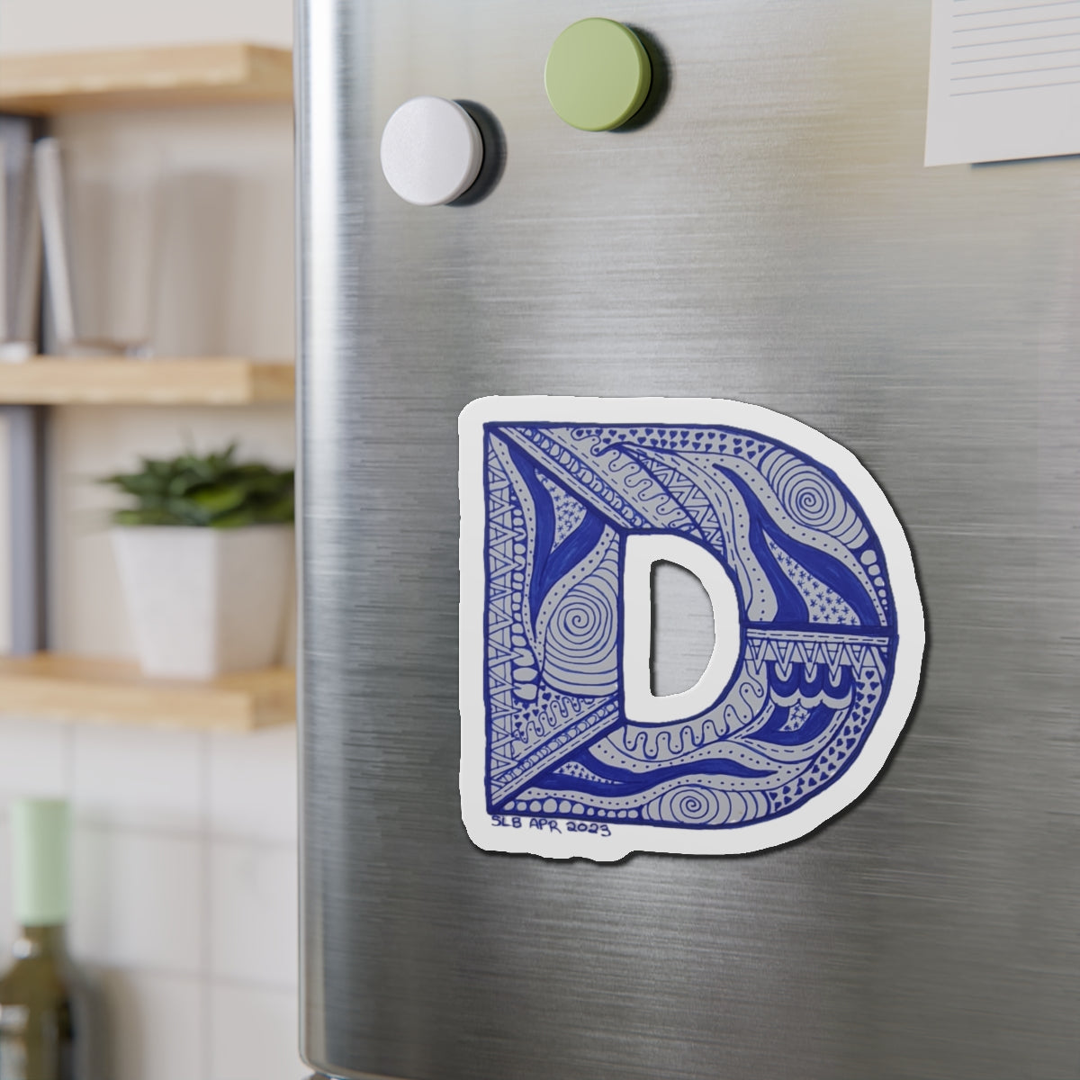 Zentangle D - Die-Cut Magnets