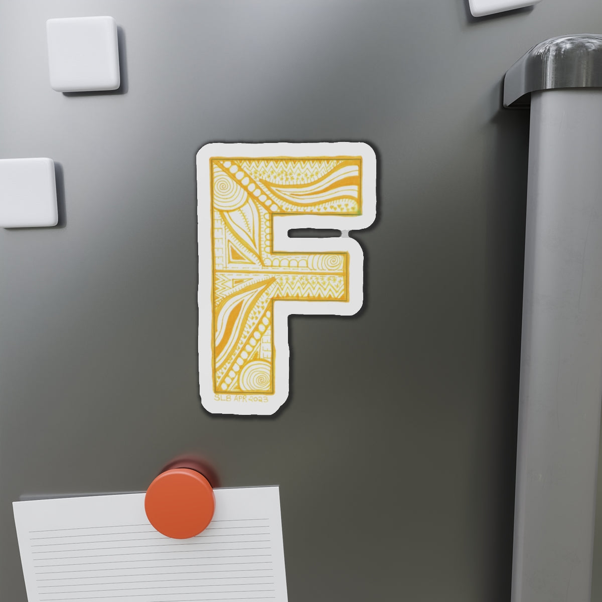 Zentangle F - Die-Cut Magnets