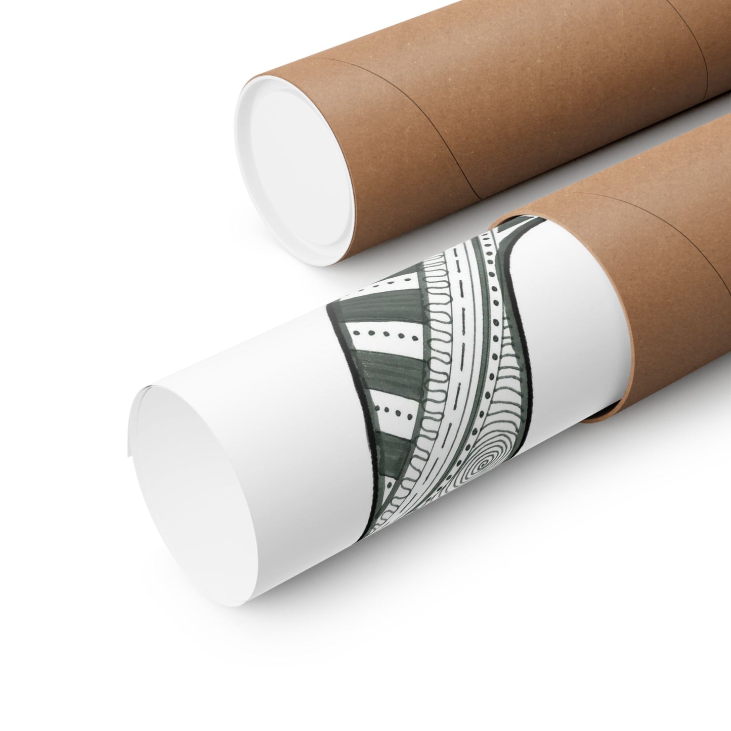 Zentangle number 0 - Art Print