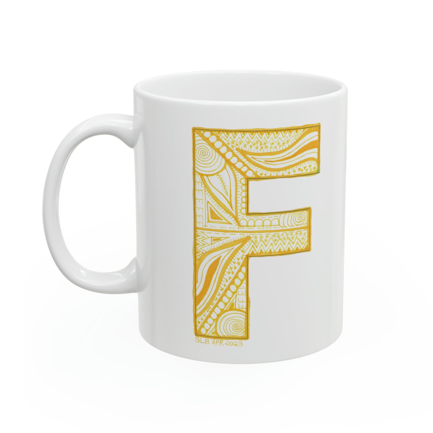 Zentangle F - Ceramic Mug 11oz