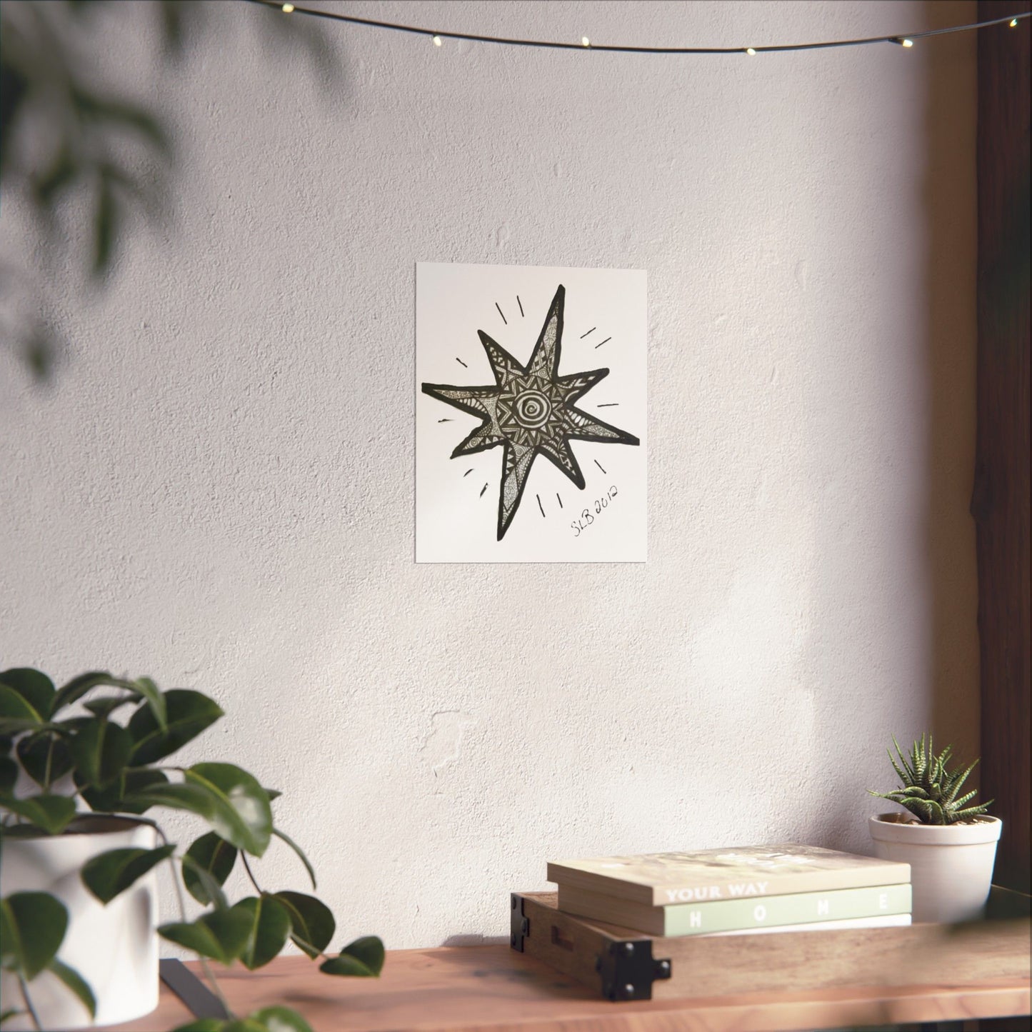 Zentangle Star - Art Print