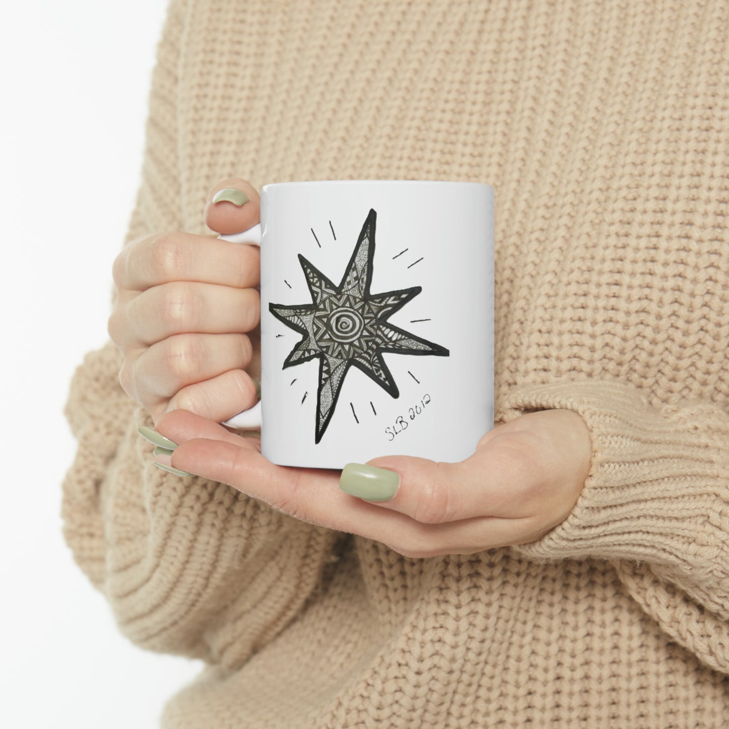 Zentangle Star - Ceramic Mug 11oz