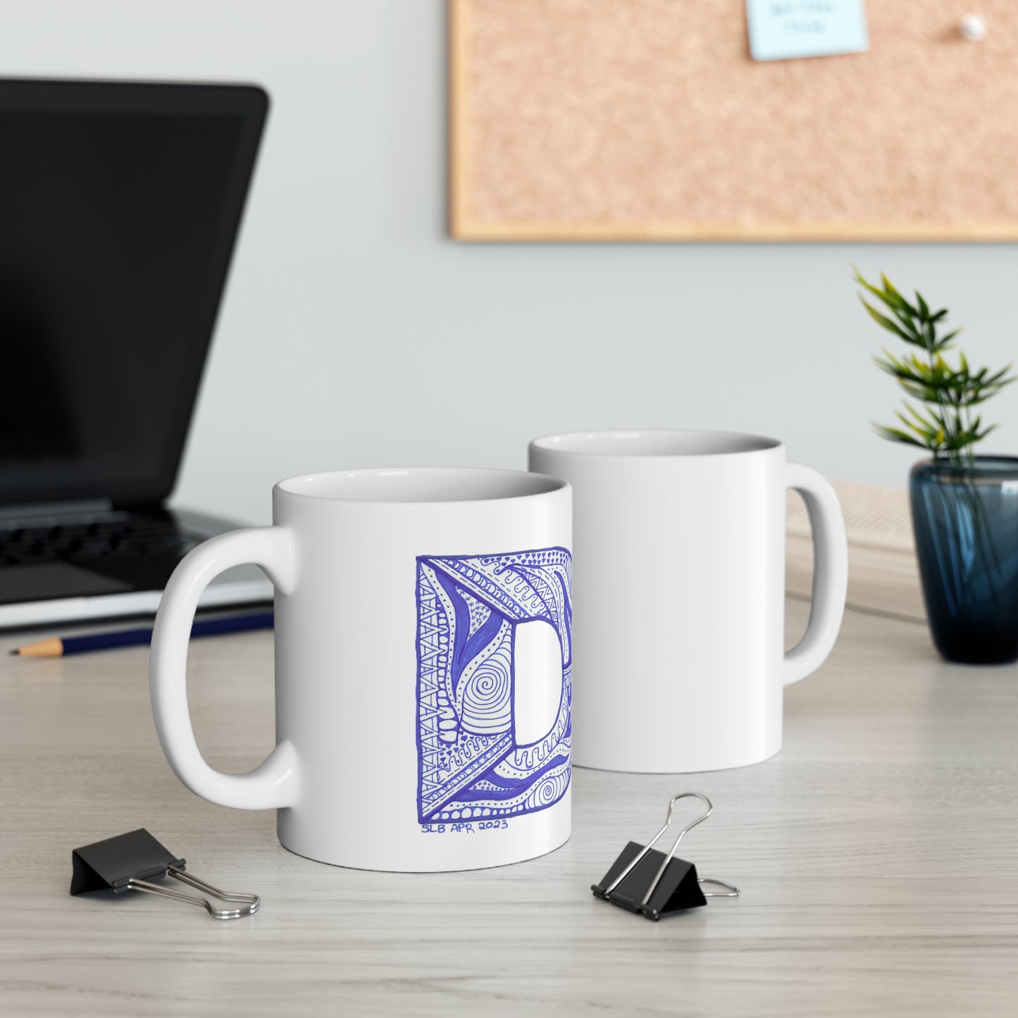Zentangle D - Ceramic Mug 11oz