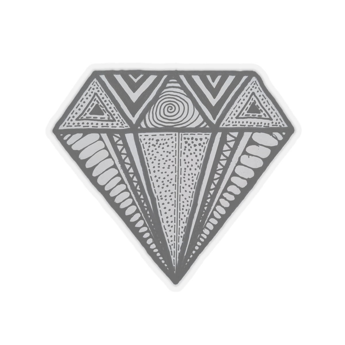 Zentangle Diamond Blk - Kiss-Cut Stickers