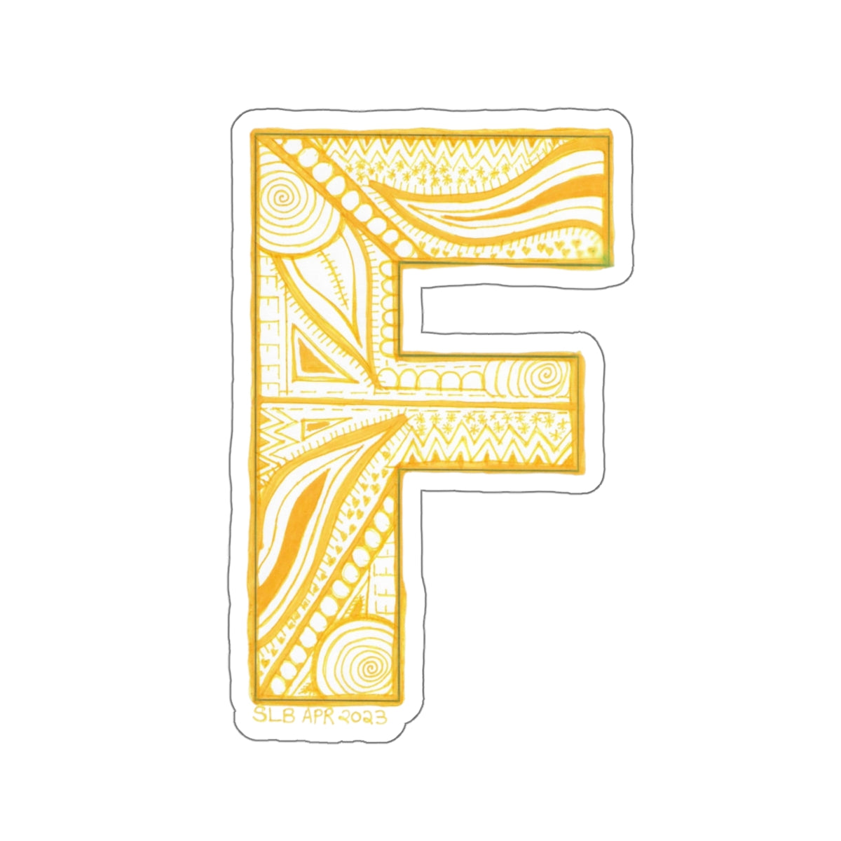 Zentangle F - Kiss-Cut Stickers