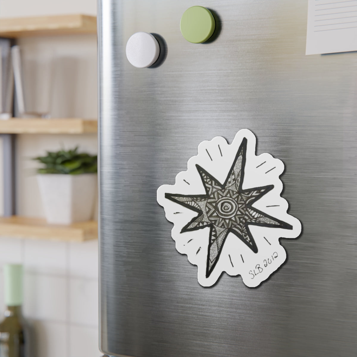 Zentangle Star - Die-Cut Magnets