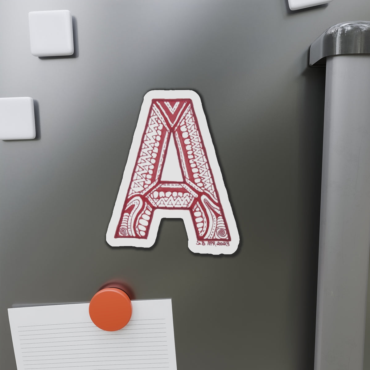 Zentangle A - Die-Cut Magnets