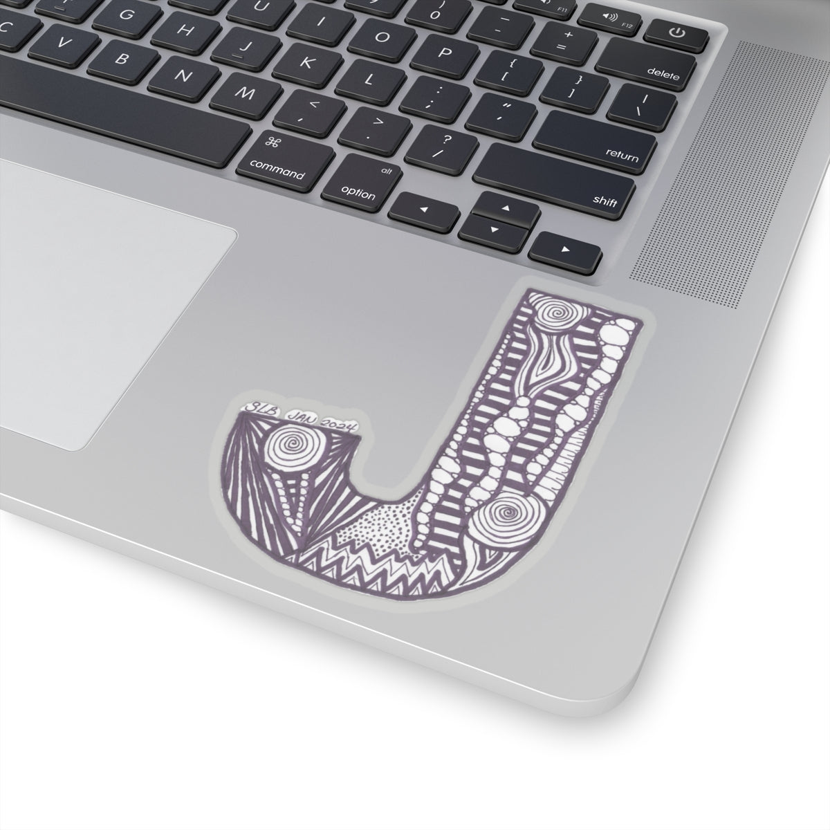 Zentangle J - Sticker