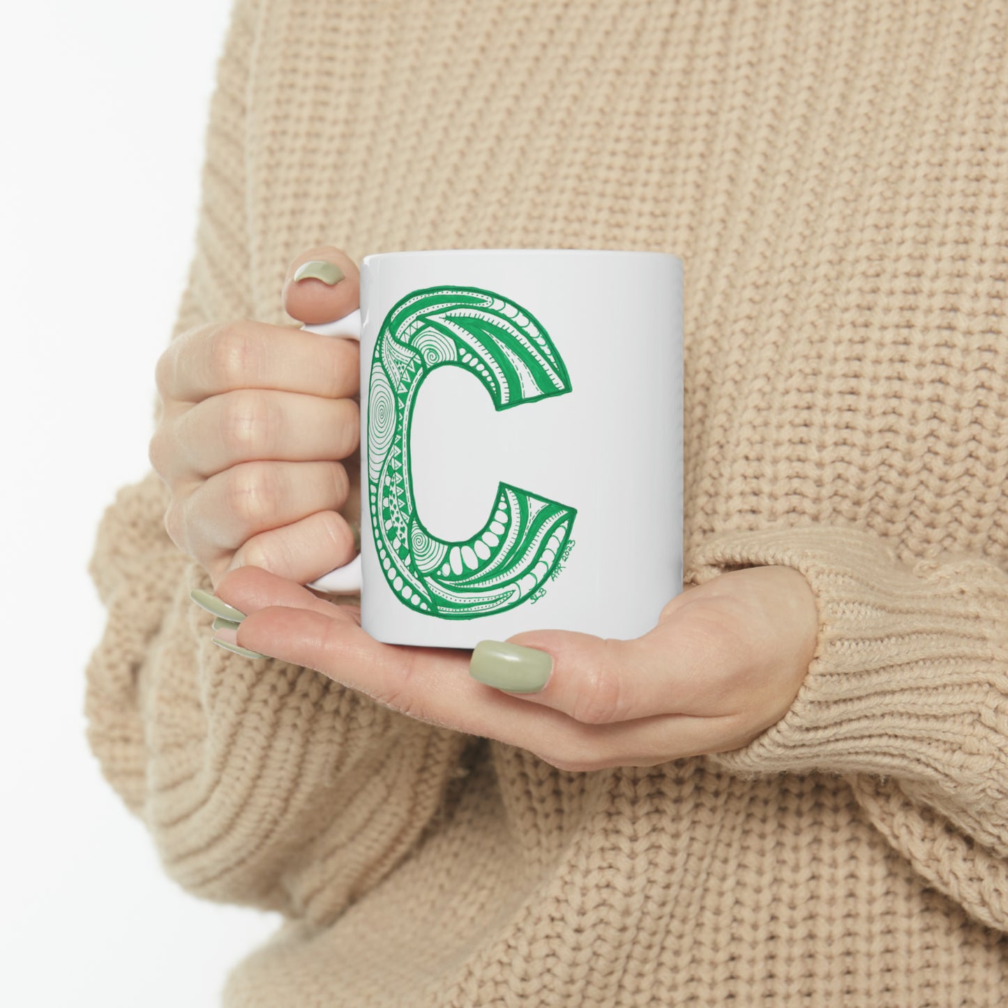 Zentangle C - Ceramic Mug 11oz