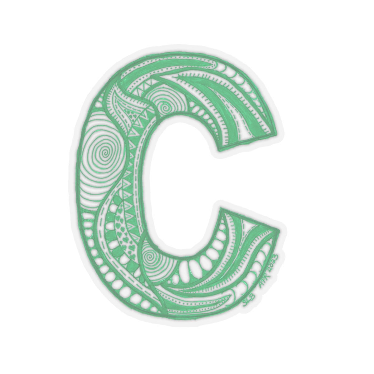 Zentangle C - Kiss-Cut Stickers