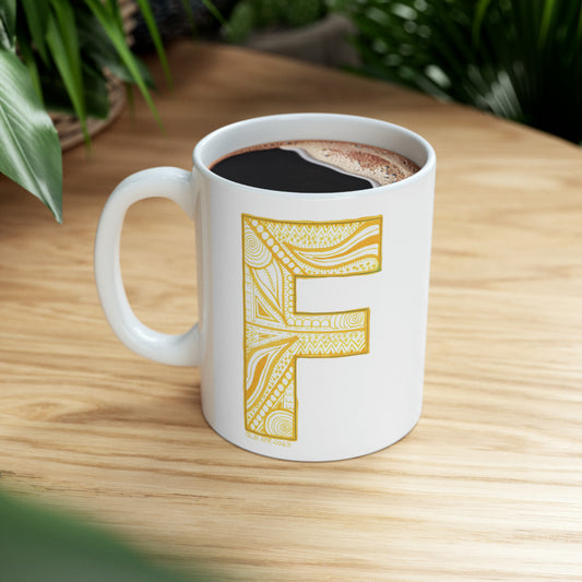 Zentangle F - Ceramic Mug 11oz